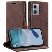 Overboard Ovitek za Motorola Moto G53, vintage denarnica s preklopom, barva kave