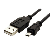 USB kabel (2.0), USB A muški - 8-pin muški, 25947, 1.8m, crni, PANASONIC