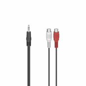 HAMA avdio adapter, 2 x RCA vtičnica – 3,5 mm vtičnica, stereo
