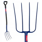 KADAX Vrtenje vile s 4 kraki, kovinske, dolžina 130 cm, idealne za kompostiranje sena