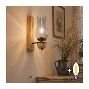 BRILAGI - LED Stensko svetilo COTTAGE 1xE14/40W/230V hrast/dimljena siva