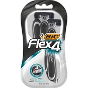 Moški britvice za enkratno uporabo Bic Flex4, 3 kosi