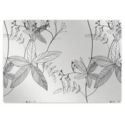 Decormat Podloga za zaščito tal Cvetje doodle 120x90 cm 2 cm