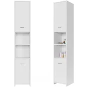 Visoka kopalniška omarica SILKE, 180×30×30cm, bela Casaria