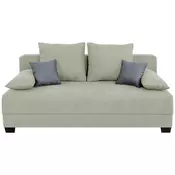 P & B Sofa Mia mit Schlaffunktion, bež tekstil, leseni material