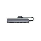 USB Tip-C adapter Satechi Multiport HDMI 4K/2xUSB/SD/RJ45 Siva