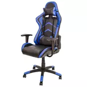 AH SEATING CH-106 BB do 150 kg, Eko koža, Crna/Plava