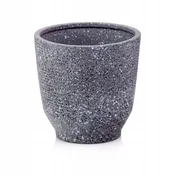 Polnix Keramični cvetlični lonček, vintage siva barva, tekstura kamnite keramike, 14 cm, 1 kos.