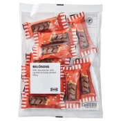 BELÖNING Mlečna čokolada v tablici, karamela in slano mandlj polnilo Rainforest Alliance certificirano, 240 g