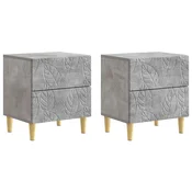 Nocni ormaric 2 pcs Betonska siva 43 x 34,5 x 48 cm