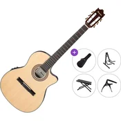 Ibanez GA35TCE-NT Premium SET 4/4 Natural High Gloss Klasična kitara z elektroniko