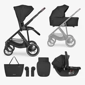 Kikka Boo Kolica Chiara 3in1 set sa I-SIZE autosedištem i tvrdom korpom Black