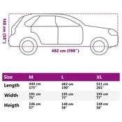 Vidaxl Avto prevleka za SUV zaščita pred točo L siva in srebrna