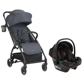 Kikka Boo Kolica autofolding Joy 2in1 set sa autosedištem I-Prime I-Size Dark Grey