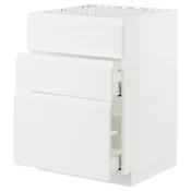 METOD/MAXIMERA Podstav omr za k pl/vgr napa+predal, bela/Voxtorp mat bela, 60x60 cm
