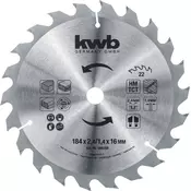 KWB 49586159 Rezni disk za cirkular 184x16 22Z, KRAFTIXX, HM, drvo/gipsakarton