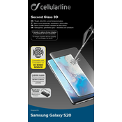 CellularLine zaščitno steklo za Samsung S20, črno