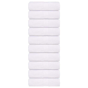 Vidaxl vidaXL Brisače za goste, 10 kosov, bele, 30 x 50 cm, 100 % bombaž