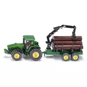 SIKU 1:50 Traktor s prikolicom za šumarstvo