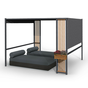 Blumfeldt Valence, paviljon, 3x3 m, Temno Siva - Blumfeldt