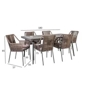 Homestar Vrtna garnitura ANDROS miza in 6 stolov