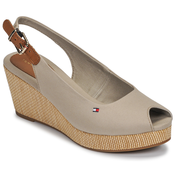 Tommy Hilfiger Sandale i polusandale ICONIC ELBA SLING BACK WEDGE Bež