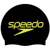 Speedo slogan print cap black stacked logo rumena/črna