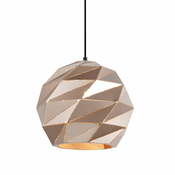 ITALUX PND-2424-1L-GD -Luster na sajli PALERMO 1xE27/40W/230V precnik 32 cm ružicasto-zlatni