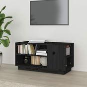 TV ormaric Crna 80 x 35 x 40,5 cm od masivne borovine