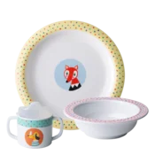 Otroški melaminski komplet 3 kosi - Kids WORLD Animals - 593170
