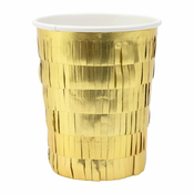 Papirnati kozarčki za enkratno uporabo v kompletu 8 ks Gold Fringe Party – Meri Meri