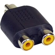 InLine 99310 adapter za promjenu tipa prikljucka kabela Cinch female 2xRCA Crno