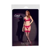 Cottelli LEGWEAR Nogavice z rdečo čipko 2