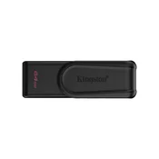 USB disk Kingston 64GB DT Exodia S, 3.2 Gen1, črn, z vrtljivim pokrovčkom