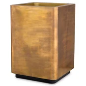 Casa Padrino luxury flower pot vintage brass/black 70 x 70 x H. 100 cm - Stainless steel plant pot - Living room decoration - Office decoration - Decorative accessories - Luxury quality