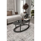 Hanah Home Club stolic s elipsom rupe, 60x40x38 cm, crni
