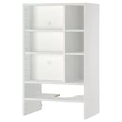 METOD Zid.okv.elem. za ugradni aspirator, bela, 60x37x100 cm