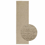 Tepih ZIZUR bež 80 x 250 cm s izgledom jute unutarnji i vanjski