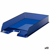 Set of organiser trays Esselte Europost Transparent Dark blue 10Units