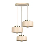 Luster na sajli IGNIA 3xE27/60W/230V bež/zlatna