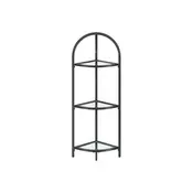 Songmics Kotna polica 3 nivoji 28x28x952 cm črna