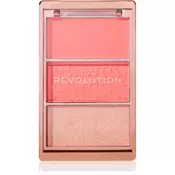 Makeup Revolution Paleta rumenila za lice Icon Blush, Peach, 3 boje