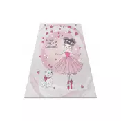 RugsX BAMBINO 2161 pralna preproga Ballerina, mačka za otroke protizdrsna - roza 80x150 cm, (5000176909)