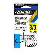 Trnki Owner Tournament Mutu Light Circle Hooks 5114T Št: 6/0-6