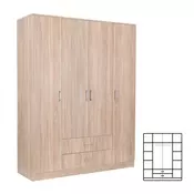 Garderobna omara Miami 160x205 cm sonoma hrast-sonoma hrast