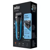 Aparat za brijanje BRAUN 310, Triple Action, 2× SensoFoil, crno-plavi