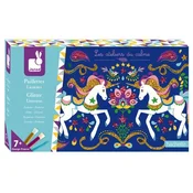 Janod Samorog barvni pesek z bleščicami Atelier Set Midi