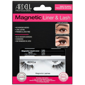 Ardell Magnetic Liner & Lash Accent 002 odtenek Black darilni set magnetne trepalnice Accent 002 1 par + magnetno črtalo v gelu 2 g Black + čopič za črtalo 1 kos
