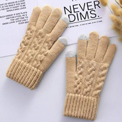 Rukavice za touch screen WINTER, Krem