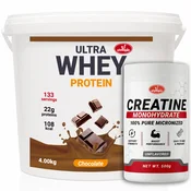 Olympic Ultra Whey Protein Cokolada 4kg + Olympic Creatine Monohydrate 500g